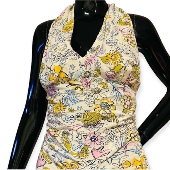 Cue Australia Floral Silk Open Back Dress Size 8 - Picture 2 of 10